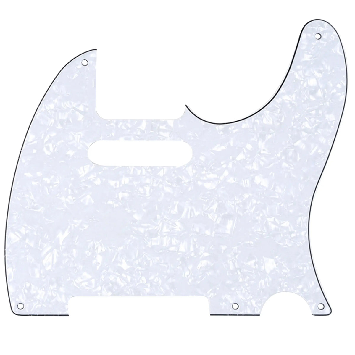 musiclily pro 5 hole vintage tele pickguard for fender american mexican made standard telecaster style electric guitar 1 3 4 ply mx1410p, white pearl