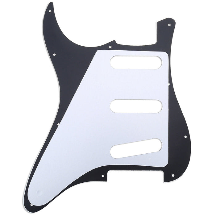 Musiclily Pro 11穴 62タイプ SSS STピックガード 日本製MIJ Fender Stratストラトエレキギター用 3プライ エイジドホワイト