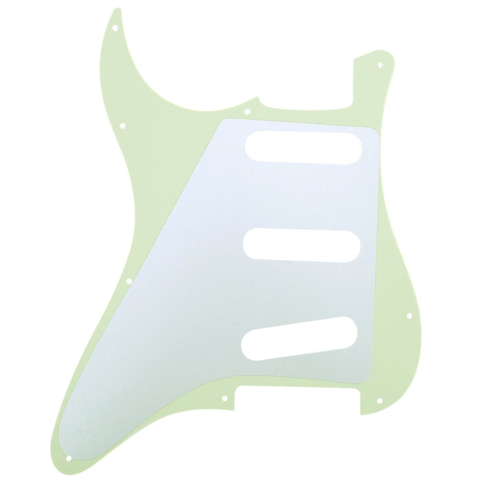 Musiclily Pro 11穴 62タイプ SSS STピックガード 日本製MIJ Fender Stratストラトエレキギター用 3プライ エイジドホワイト