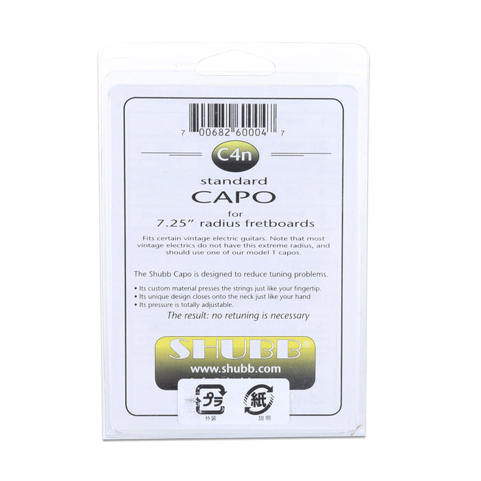 Shubb C4n Capotasto per Tastiera con Raggio 7.25, Nichel Spazzolato