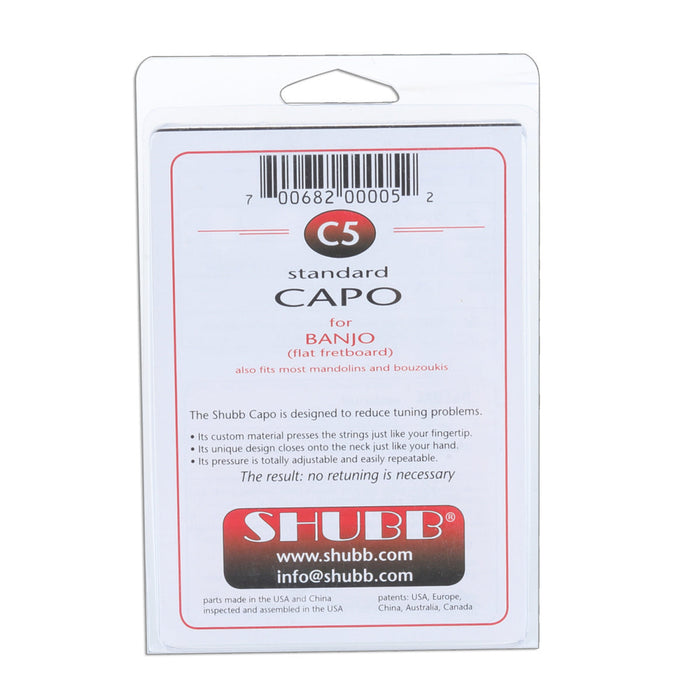 Shubb C5 Capo for Banjo and Mandolin, Polished Nickel