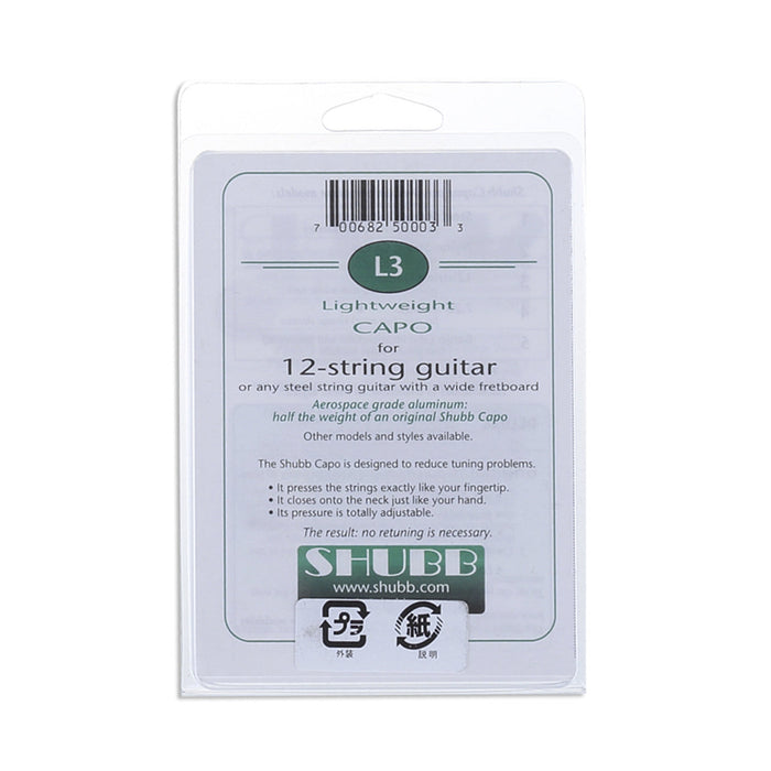 Shubb L3 Capotasto per Chitarra a 12 Corde, Alluminio Leggero Cromo