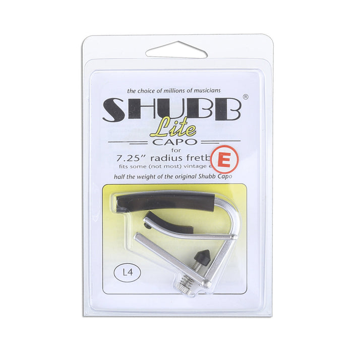 Shubb L4 Capo for 7.25 Radius Fretboard, Lite Aluminum Chrome