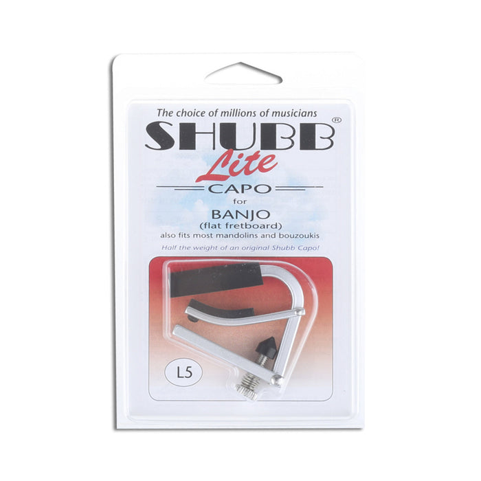 Shubb L5 Capotasto per Banjo e Mandolini, Alluminio Leggero Cromo