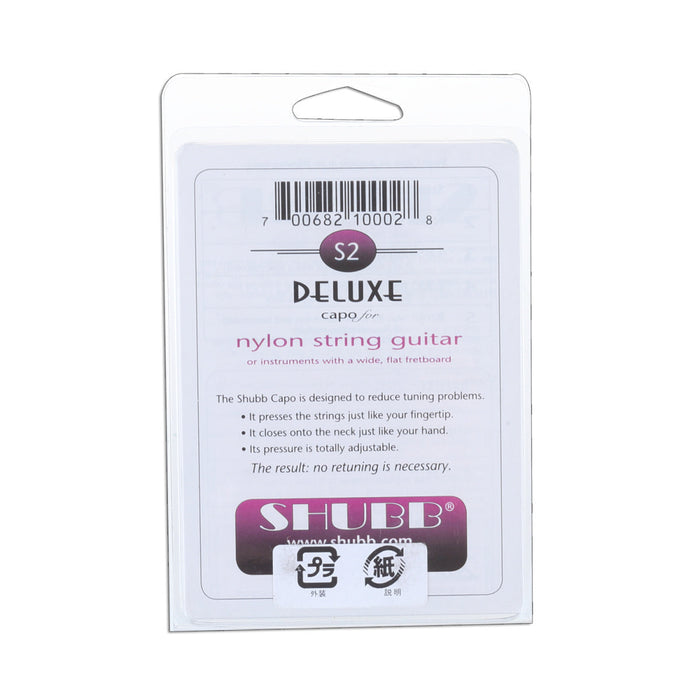 Shubb S2 Capotasto per Chitarra a Corde di Nylon, Acciaio Inossidabile Deluxe