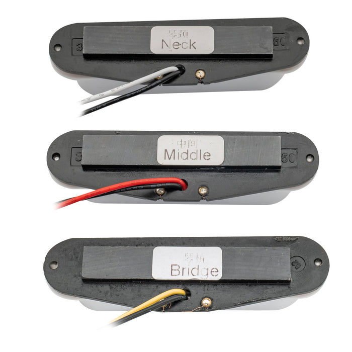 Wilkinson M Series LOW GAUSS ヴィンテージトーン セラミック シングルコイルピックアップセット Stratストラトエレキギター用 ブラック