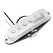 wilkinson m series low gauss vintage tone ceramic single coil pickup for strat style guitar neck mx1501bk, white