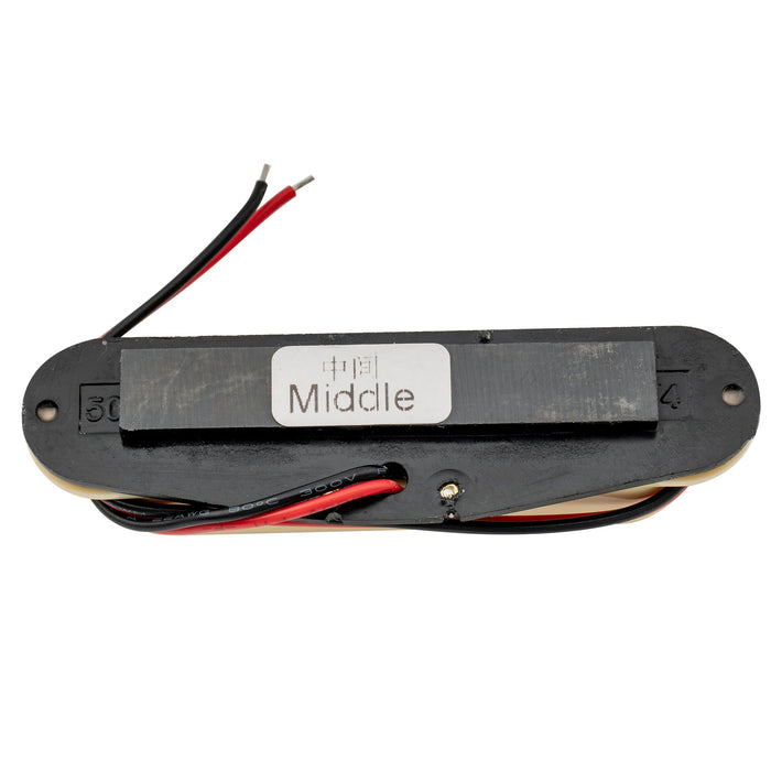 wilkinson m series low gauss vintage tone ceramic single coil pickup for strat style guitar middle mx1502bk, mint ivory color