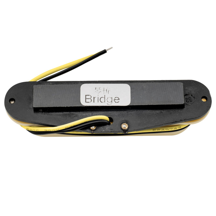 wilkinson m series low gauss vintage tone ceramic single coil pickup for strat style guitar bridge mx1503bk, mint ivory color