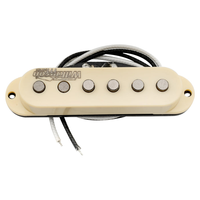 wilkinson m series vintage tone alnico 5 staggered single coil neck pickup for strat style electric guitar mx1504bk, white
