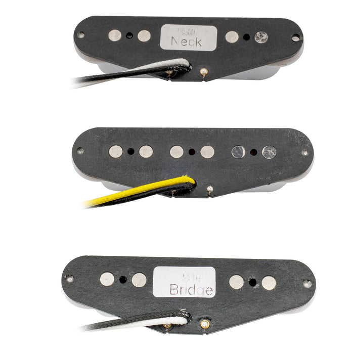 Wilkinson M Series ヴィンテージトーン アルニコ5 スタッガードシングルコイルピックアップSSSセット Stratストラトエレキギター用 ブラック