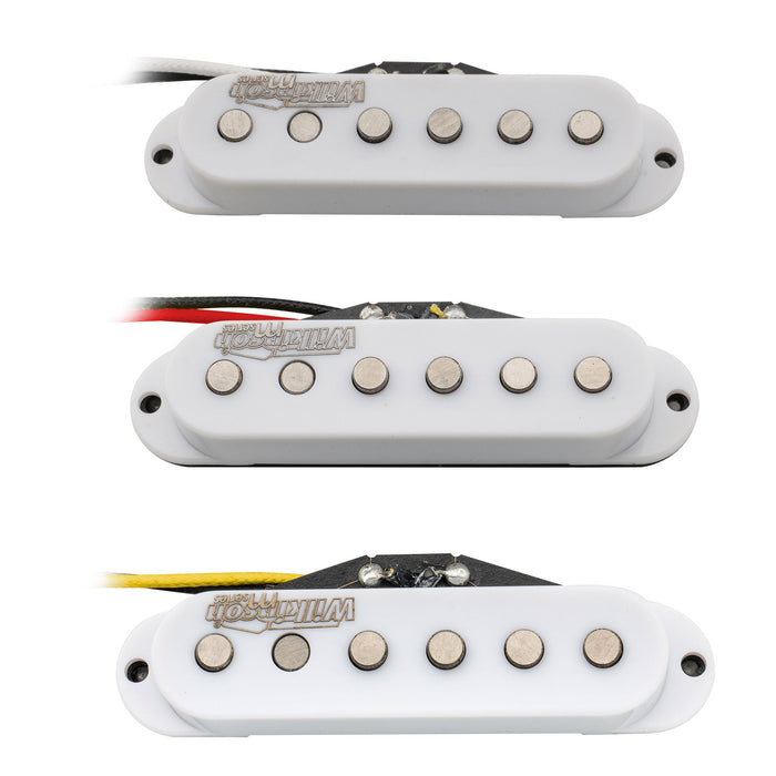 Wilkinson M Series ヴィンテージトーン アルニコ5 スタッガードシングルコイルピックアップSSSセット Stratストラトエレキギター用 ブラック