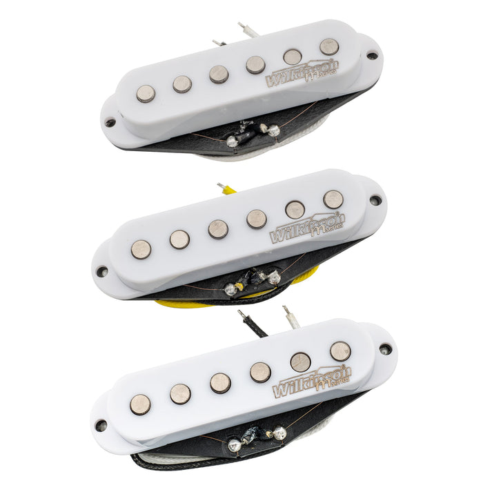 wilkinson m series vintage tone alnico 5 staggered single coil pickups sss set for strat style electric guitar mx1504bkmx1505bkmx1506bk, white