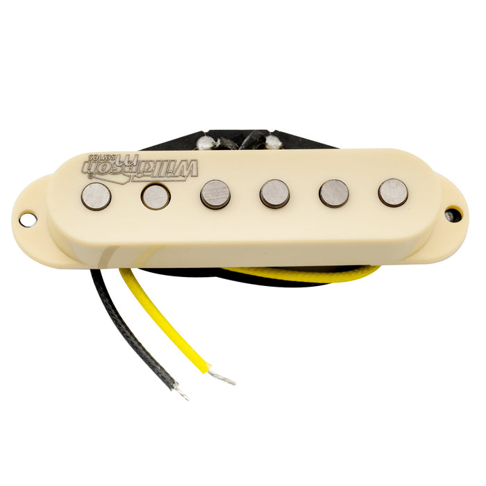 wilkinson m series vintage tone alnico 5 staggered single coil middle pickup for strat style electric guitar mx1505bk, white