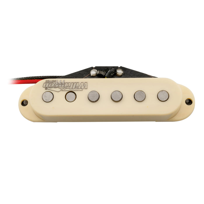 wilkinson m series vintage tone alnico 5 staggered single coil middle pickup for strat style electric guitar mx1505bk, white