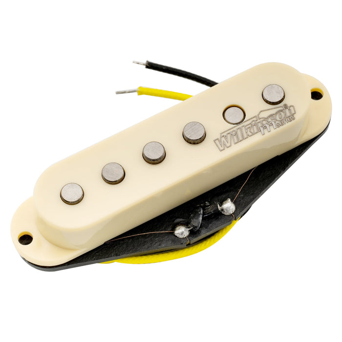 wilkinson m series vintage tone alnico 5 staggered single coil middle pickup for strat style electric guitar mx1505bk, mint ivory color