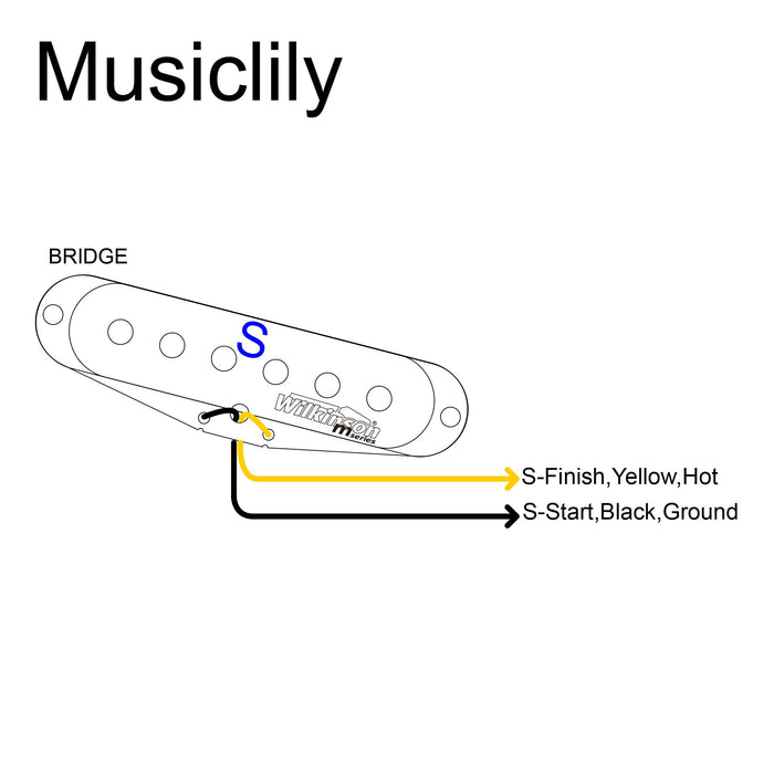 Size of wilkinson m series vintage tone alnico 5 staggered single coil bridge pickup for strat style electric guitar mx1506bk