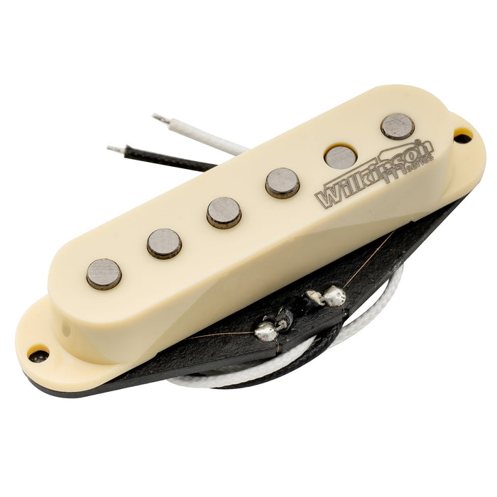wilkinson m series vintage tone alnico 5 staggered single coil bridge pickup for strat style electric guitar mx1506bk, mint ivory color