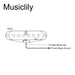 Size of wilkinson m series high output ceramic st single coil neck pickup for strat style electric guitar mx1507bk