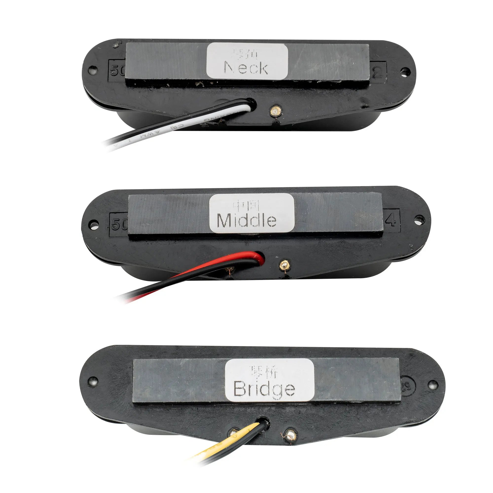 Part of wilkinson m series high output ceramic st single coil pickups set for strat style electric guitar mx1507bkmx1508bkmx1509bk