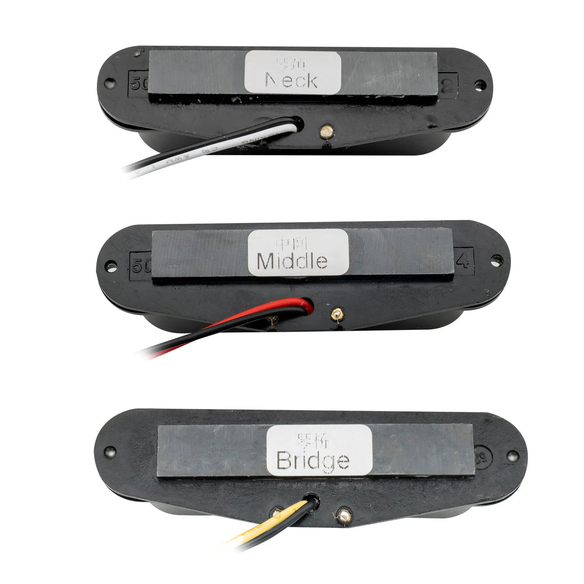 Part of wilkinson m series high output ceramic st single coil pickups set for strat style electric guitar mx1507bkmx1508bkmx1509bk