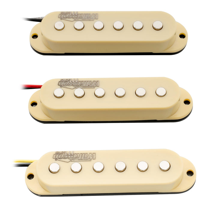 wilkinson m series high output ceramic st single coil pickups set for strat style electric guitar mx1507bkmx1508bkmx1509bk, white