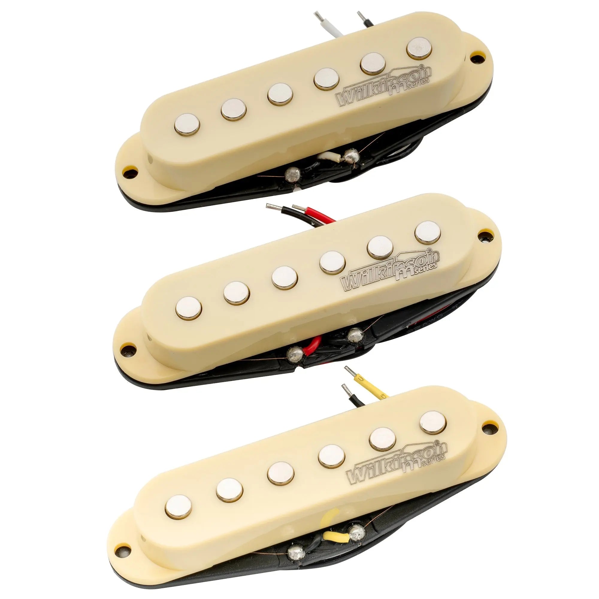 wilkinson m series high output ceramic st single coil pickups set for strat style electric guitar mx1507bkmx1508bkmx1509bk, mint ivory color