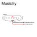 Size of wilkinson m series high output ceramic st single coil middle pickup for strat style electric guitar mx1508bk