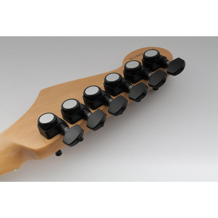 Musiclily Pro Single 16:1 Ratio 2-Pin Full Sealed Locking Machine Head Bass Side Tuner Tuning Peg Key with Hex Button for Fender Strat Tele Style Electric Guitar