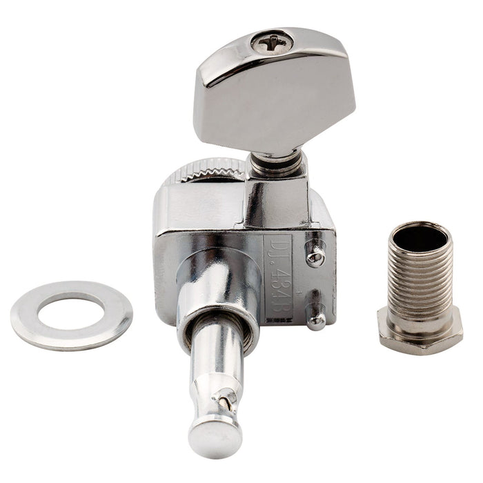 Musiclily Pro R15T Singolo Lato Basso Rapporto 16:1 Testa Macchina Bloccante Sigillata Completamente con 2 Pin e Pulsante Esagonale per Chitarra Elettrica Stile Fender Strat Tele
