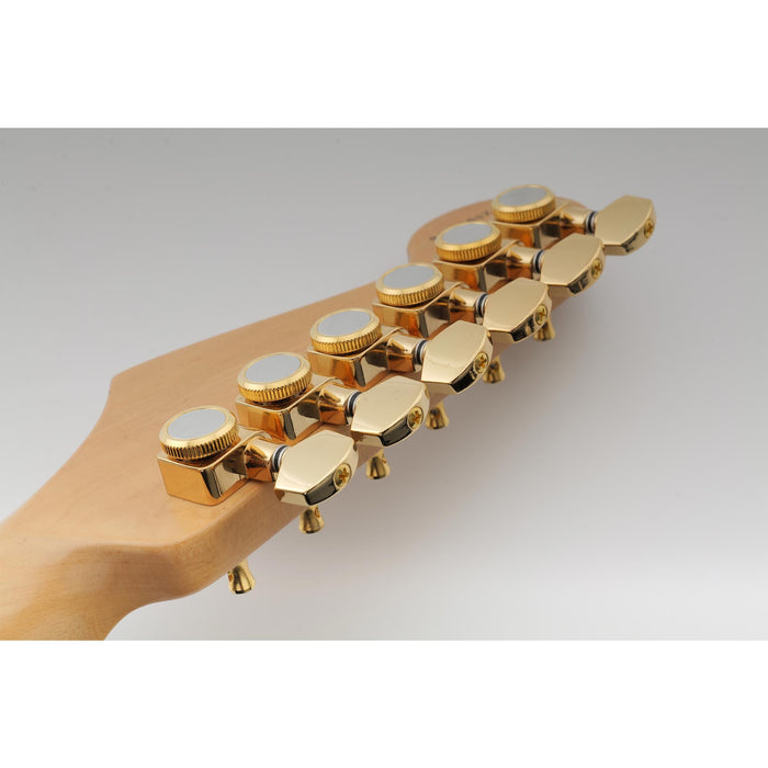 Musiclily Pro R15T Singolo Lato Basso Rapporto 16:1 Testa Macchina Bloccante Sigillata Completamente con 2 Pin e Pulsante Esagonale per Chitarra Elettrica Stile Fender Strat Tele