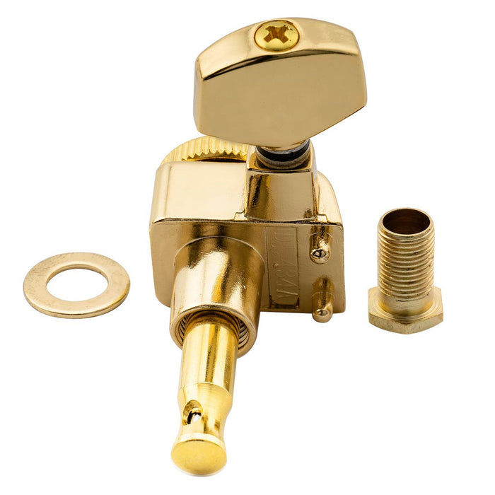 Musiclily Pro R15T Singolo Lato Basso Rapporto 16:1 Testa Macchina Bloccante Sigillata Completamente con 2 Pin e Pulsante Esagonale per Chitarra Elettrica Stile Fender Strat Tele