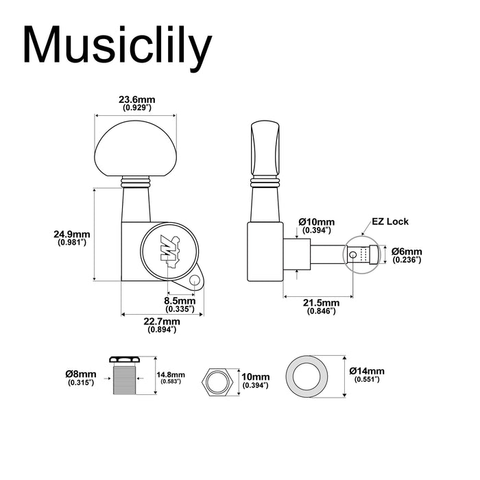 Mécaniques Wilkinson 3R3L 19:1 EZ-LOK entièrement scellées, mécaniques ...