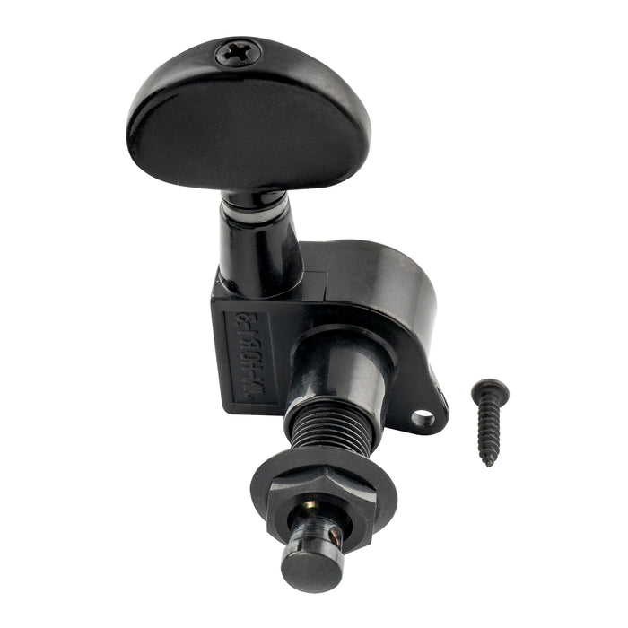 Wilkinson Single 19:1 Ratio E-Z-LOK Full Sealed Machine Head Treble Side Tuner Tuning Peg Key with Half Moon Button for Acoustic Electric Guitar