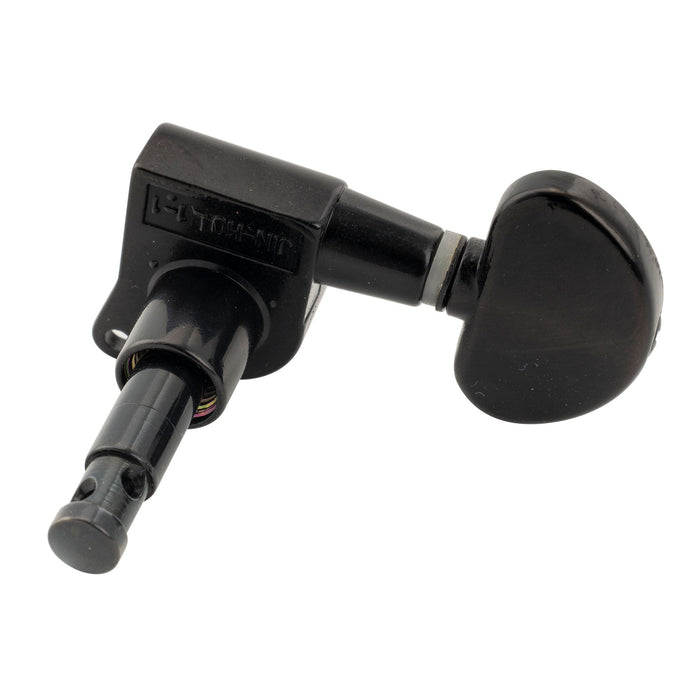 Wilkinson Single 19:1 Ratio E-Z-LOK Full Sealed Machine Head Treble Side Tuner Tuning Peg Key with Half Moon Button for Acoustic Electric Guitar