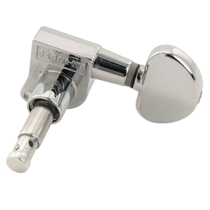 Wilkinson Single 19:1 Ratio E-Z-LOK Full Sealed Machine Head Treble Side Tuner Tuning Peg Key with Half Moon Button for Acoustic Electric Guitar