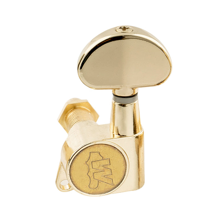 Wilkinson Single 19:1 Ratio E-Z-LOK Full Sealed Machine Head Treble Side Tuner Tuning Peg Key with Half Moon Button for Acoustic Electric Guitar