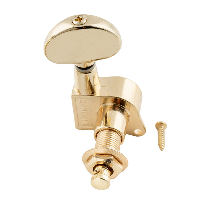 Wilkinson Single 19:1 Ratio E-Z-LOK Full Sealed Machine Head Treble Side Tuner Tuning Peg Key with Half Moon Button for Acoustic Electric Guitar