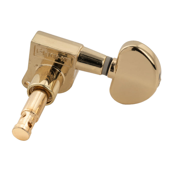 Wilkinson Single 19:1 Ratio E-Z-LOK Full Sealed Machine Head Treble Side Tuner Tuning Peg Key with Half Moon Button for Acoustic Electric Guitar