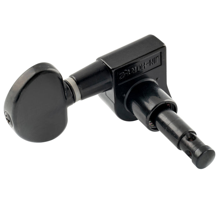 Wilkinson Single 19:1 Ratio E-Z-LOK Full Sealed Machine Head Bass Side Tuner Tuning Peg Key with Half Moon Button for Acoustic Electric Guitar