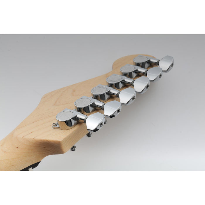 Wilkinson Single 19:1 Ratio E-Z-LOK Full Sealed Machine Head Bass Side Tuner Tuning Peg Key with Hex Button for Strat Tele Style Electric Guitar