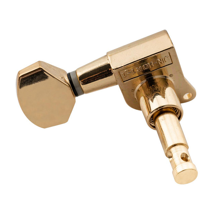 Wilkinson Single 19:1 Ratio E-Z-LOK Full Sealed Machine Head Bass Side Tuner Tuning Peg Key with Hex Button for Strat Tele Style Electric Guitar