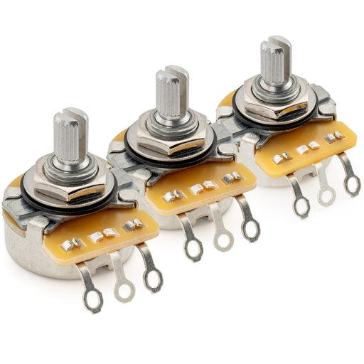 cts 450 a250kx2 b250k pots short split shaft 1 4 inch 10 audio linear taper potentiometers for electric guitar bass set of mx1515 2mx1516