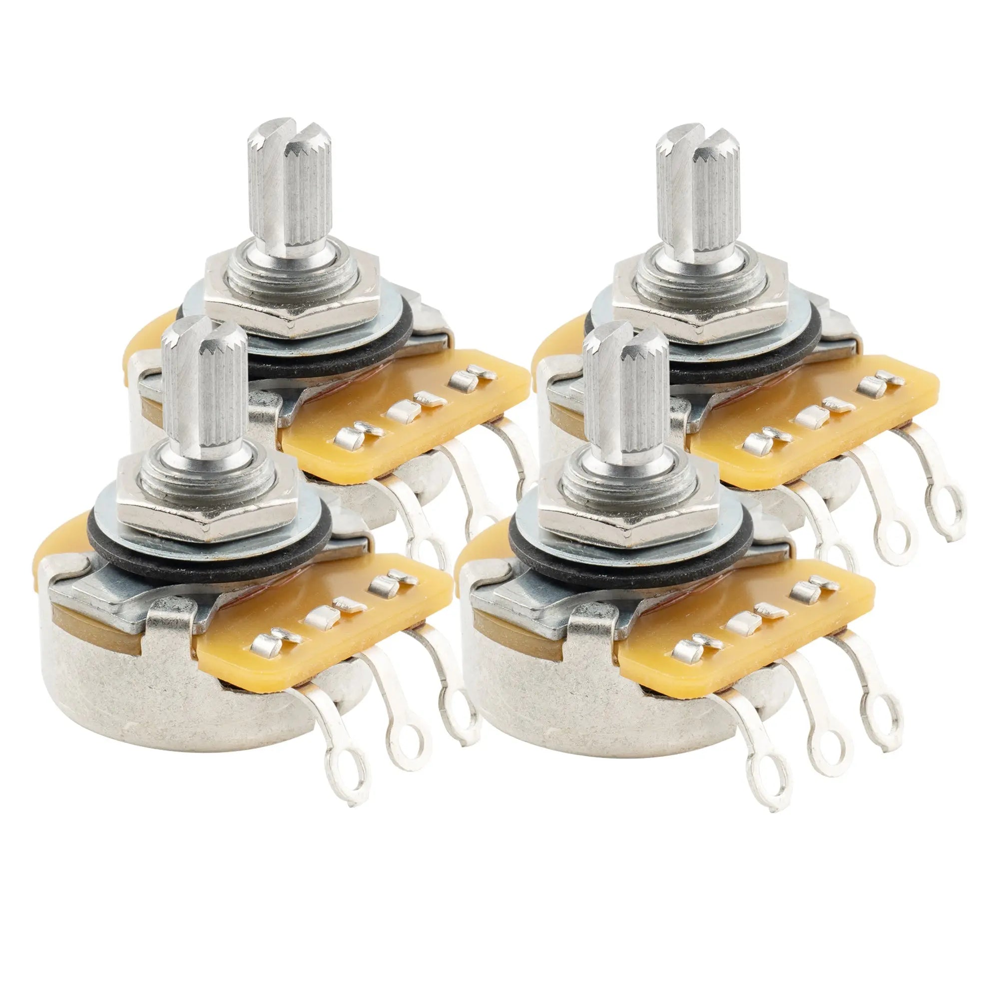 cts 450 a250k pots short split shaft 1 4 inch 10 audio taper potentiometers for electric guitar bass mx1515 10, 4 pcs