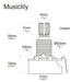 Dimensions of cts 450 a500k pot standard split shaft 3 8 inch 10 audio taper potentiometer for electric guitar bass mx1517