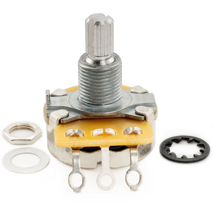 detail of cts 450 b500k pot standard split shaft 3 8 inch 10 linear taper potentiometer for electric guitar bass mx1518
