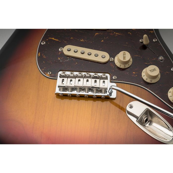 Musiclily Pro 11.3mmピッチ ヴィンテージ トレモロユニット ブリッジ 鋼製サドル付き Fender USA Stratストラトエレキギター用 ブラック