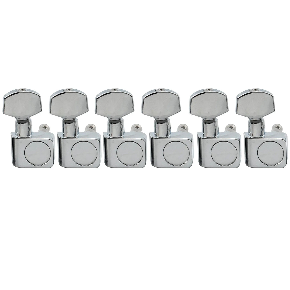 musiclily pro 6 in line 2 pins sealed guitar tuners machine head tuning pegs set for fender strat tele style guitar mx1540 6p, chrome