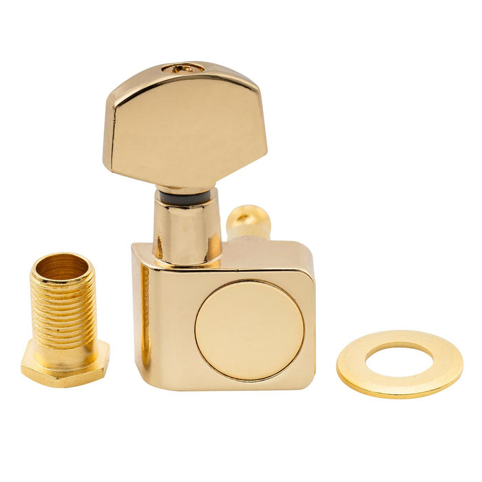 Afinadores de Máquina de Cabeça de Ajuste de Violão Selados 6-em-linha de 2 pinos Musiclily Pro Conjunto para Violão de Estilo Fender Strat/Tele