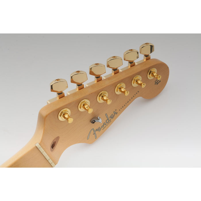 Musiclily Pro R15T Single 16:1 Ratio 2-Pin Full Sealed Machine Head Bass Side Tuner Tuning Peg Key with Hex Button for Fender Strat Tele Style Electric Guitar